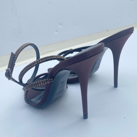 Saint Laurent Ava Sandals with rhinestones - Picture 6 of 11